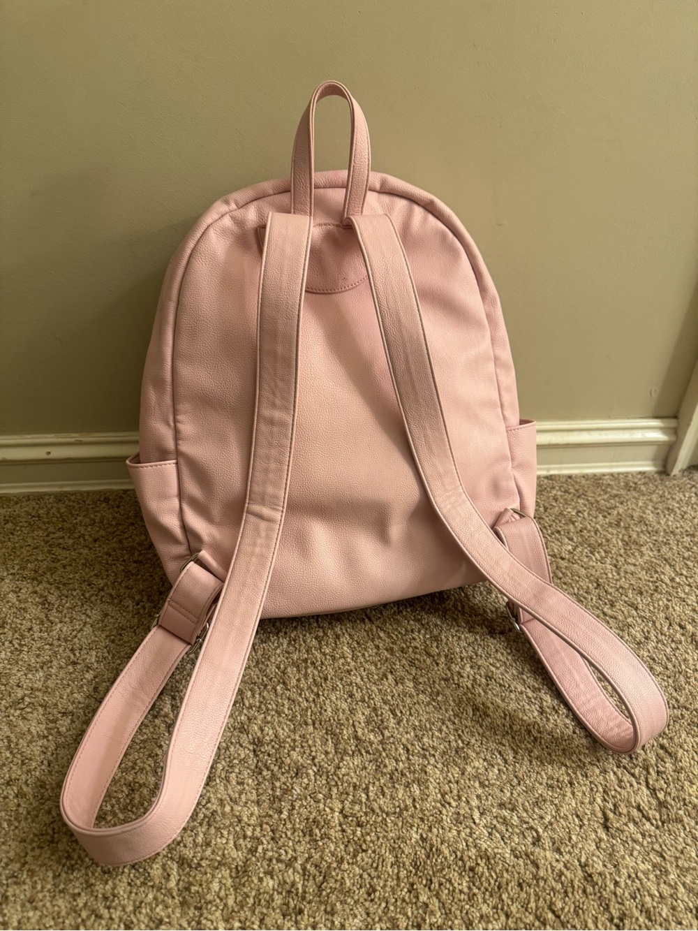 Betsey Johnson Pink Quilted Bow Backpack - Cute Heart Pattern Bag - Picture 2 of 5